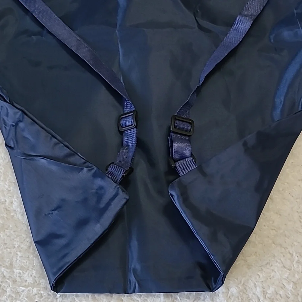 Skechers Navy Drawstring Backpack Bag 17 x 20 Durable Fabric Adjustable Straps